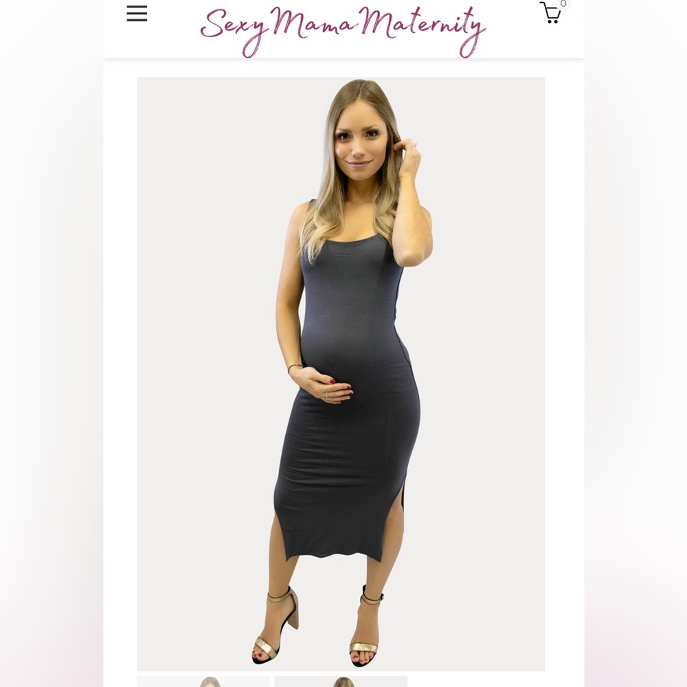 Sexy Mama Maternity Thin Strap Maternity Dress (lilac)